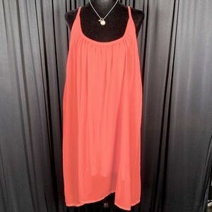 Hot Pink fluorescent cover up or dress Sz large